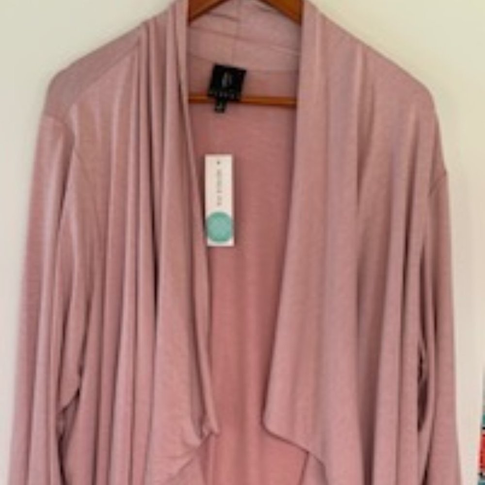 Bobeau Light Purple Winston Open Cardigan Size 3X